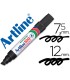 Rotulador artline marcador permanente 100 negro punta biselada