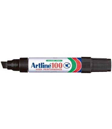 Rotulador artline marcador permanente 100 negro punta biselada