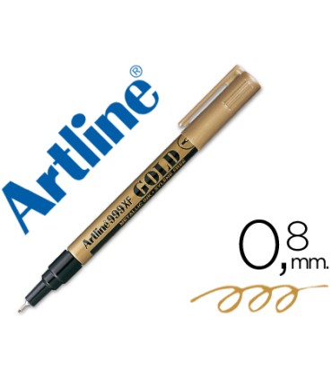 Rotulador artline marcador permanente tinta metalica ek 999 oro punta redonda 08 mm