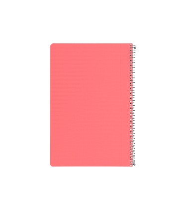 Cuaderno espiral liderpapel folio pautaguia tapa plastico 80h 75gr cuadro pautado 3mm con margen color rojo