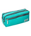 Bolso escolar liderpapel portatodo rectangular 3 bolsillos celeste 210x80x85 mm