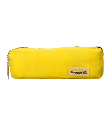 Bolso escolar liderpapel portatodo rectangular 3 bolsillos amarillo pastel 185x80x70 mm