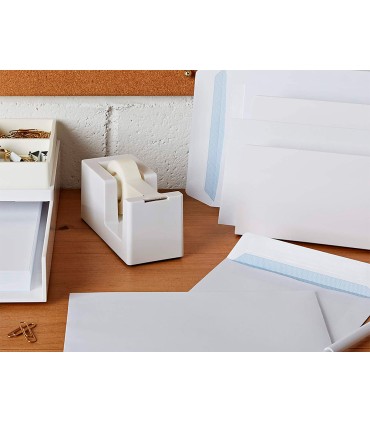 Sobre liderpapel bolsa blanco 310x410 mm solapa tira de silicona papel offset 100 gr caja de 250 unidades