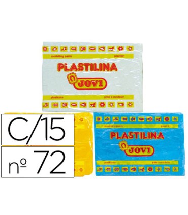 Plastilina jovi 72 tamano grande caja de 15 unidades colores surtidos