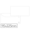 Sobre liderpapel blanco 115x225 mm solapa engomada papel offset 80 gr caja de 500 unidades