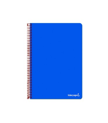 Cuaderno espiral liderpapel folio write tapa blanda 80h 60gr pauta 25 mm con margen color azul