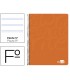 Cuaderno espiral liderpapel folio write tapa blanda 80h 60gr pauta 25 mm con margen color naranja