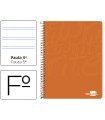 Cuaderno espiral liderpapel folio write tapa blanda 80h 60gr pauta 2,5 mm con margen color naranja