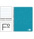 Cuaderno espiral liderpapel folio write tapa blanda 80h 60gr horizontal con margen color turquesa