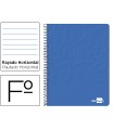 Cuaderno espiral liderpapel folio write tapa blanda 80h 60gr horizontal con margen color azul