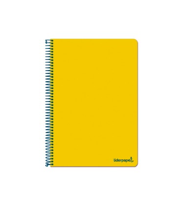 Cuaderno espiral liderpapel folio write tapa blanda 80h 60gr horizontal con margen color amarillo