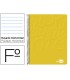 Cuaderno espiral liderpapel folio write tapa blanda 80h 60gr horizontal con margen color amarillo