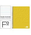 Cuaderno espiral liderpapel folio write tapa blanda 80h 60gr horizontal con margen color amarillo