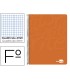 Cuaderno espiral liderpapel folio write tapa blanda 80h 60gr cuadro 4mm con margen color naranja