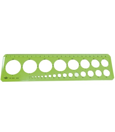 Plantilla domingo ferrer circulos 1 35 mm plastico verde