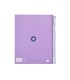 Cuaderno espiral liderpapel a4 micro antartik tapa forrada120h 100 gr cuadro 5mm 5 banda4 taladros color lavanda