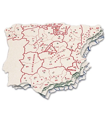 Plantilla liderpapel mapa espana plastico 15x125 cm bolsa de 3 unidades