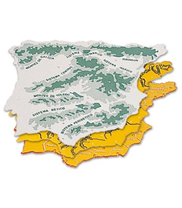 Plantilla liderpapel mapa espana plastico 22x18 cm bolsa de 3 unidades