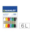 Lapices cera manley caja de 6 colores surtidos