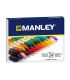 Lapices cera manley caja de 24 colores surtidos