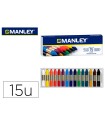 Lapices cera manley caja de 15 colores surtidos