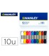 Lapices cera manley caja de 10 colores surtidos