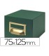 Fichero fichas tela verde 500 fichas n2 tamano 75x125 mm