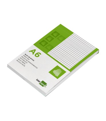 Bloc notas liderpapel cuadro 4mm a6 80 hojas 60g m2 perforado