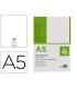 Bloc notas liderpapel liso a5 80 hojas 60g m2 perforado