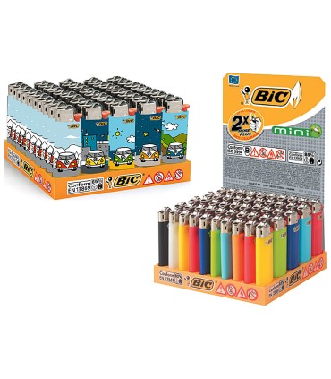 Encendedor bic mini j 25 colores surtidos