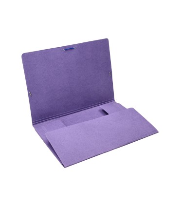 Carpeta liderpapel gomas folio 3 solapas carton compacto azul