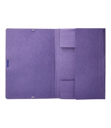 Carpeta liderpapel gomas folio 3 solapas carton compacto azul