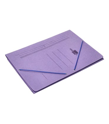 Carpeta liderpapel gomas folio 3 solapas carton compacto azul