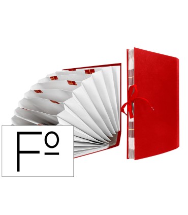 Carpeta fuelle liderpapel folio carton forrado burdeos