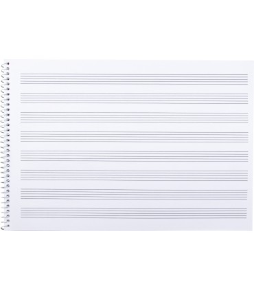 Bloc musica liderpapel pentagrama 3mm folio apaisado 20 hojas 100g m2