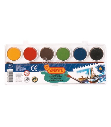 Acuarela jovi 6 colores con pincel estuche de plastico