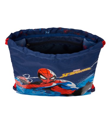 Saco plano safta junior spiderman neon 10x260x340 mm