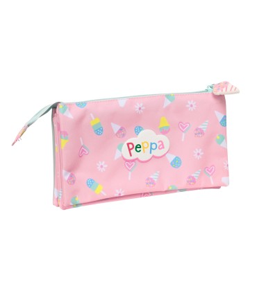 Bolso escolar portatodo safta triple peppa pig ice cream 30x220x120 mm