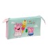 Bolso escolar portatodo safta triple peppa pig ice cream 30x220x120 mm