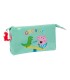 Bolso escolar portatodo safta triple peppa pig george 30x220x120 mm