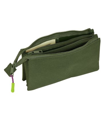 Bolso escolar portatodo safta triple munich bright khaki 30x220x120 mm