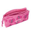 Bolso escolar portatodo safta triple minnie mouse loving 30x220x120 mm