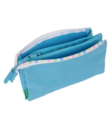 Bolso escolar portatodo safta triple benetton spring 30x220x120 mm