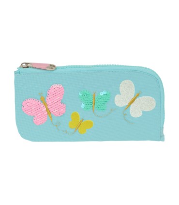 Bolso escolar portatodo safta plano reciclado moos butterflies 10x230x110 mm