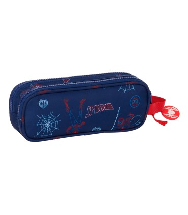 Bolso escolar portatodo safta doble spiderman neon 60x210x80 mm