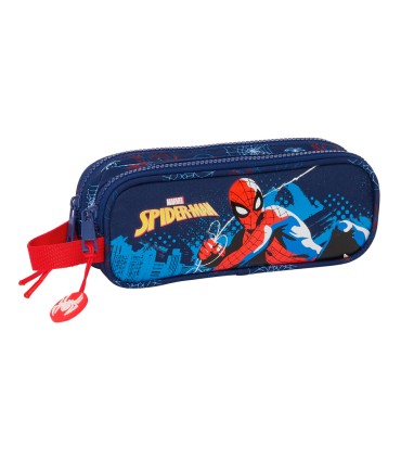 Bolso escolar portatodo safta doble spiderman neon 60x210x80 mm