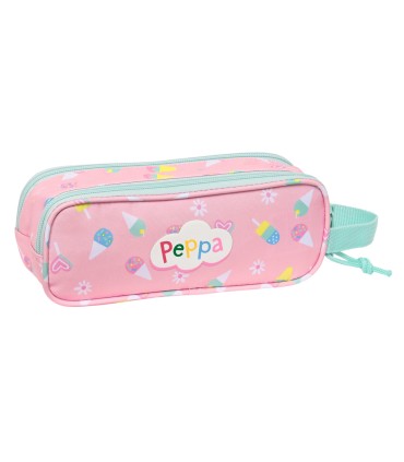 Bolso escolar portatodo safta doble peppa pig ice cream 60x210x80 mm