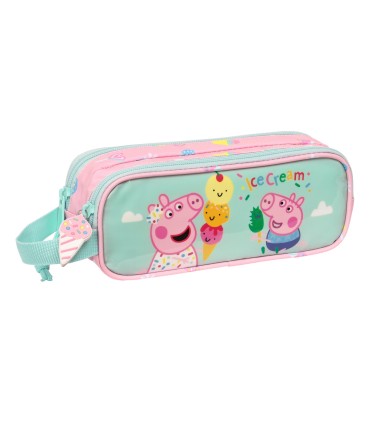 Bolso escolar portatodo safta doble peppa pig ice cream 60x210x80 mm