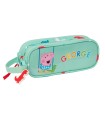 Bolso escolar portatodo safta doble peppa pig george 60x210x80 mm