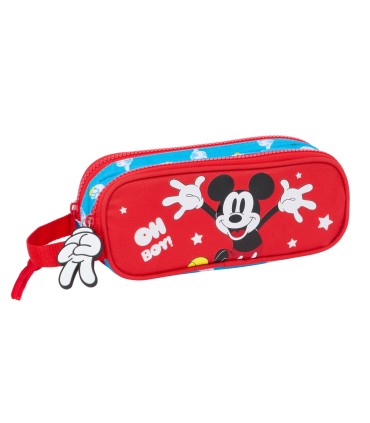 Bolso escolar portatodo safta doble mickey mouse fantastic 60x210x80 mm